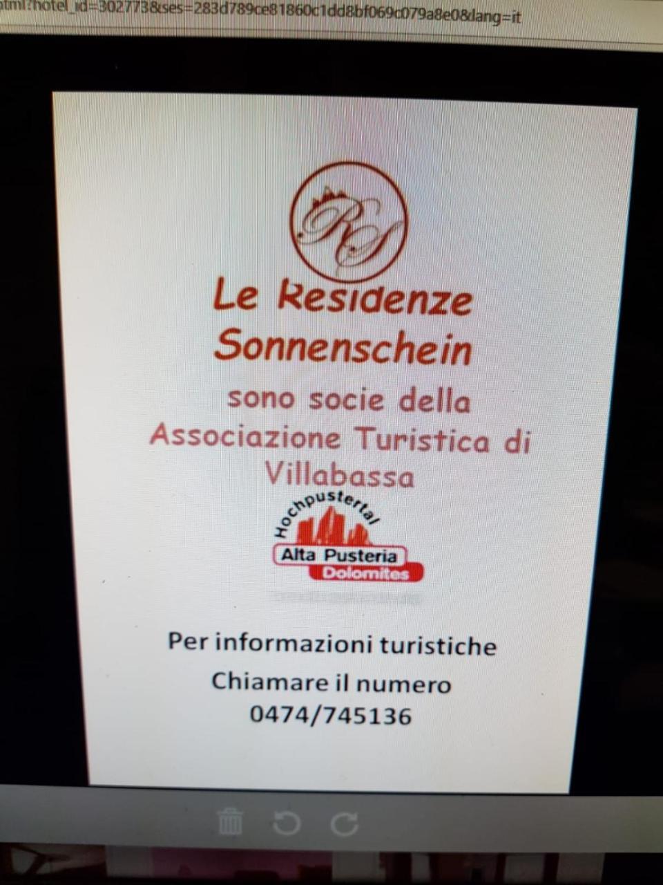 Residenze Sonnenschein Casa Rossa Aparthotel Villabassa Exterior foto